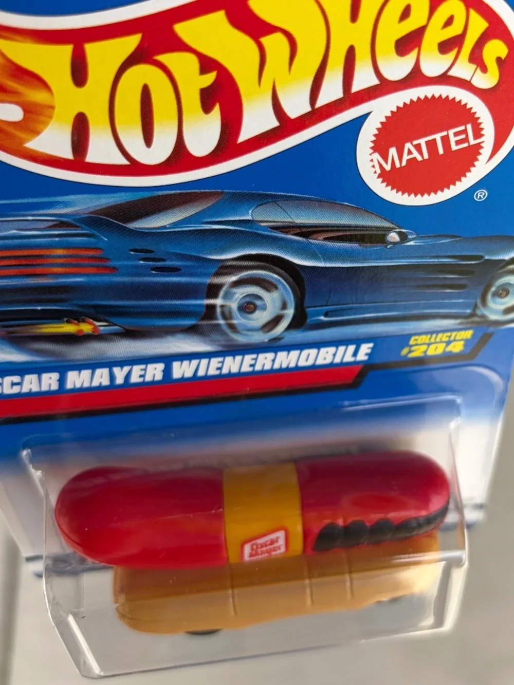 Hot Wheels Oscar Mayer Wienermobile #204 – Vintage Mattel Die-Cast – New Sealed